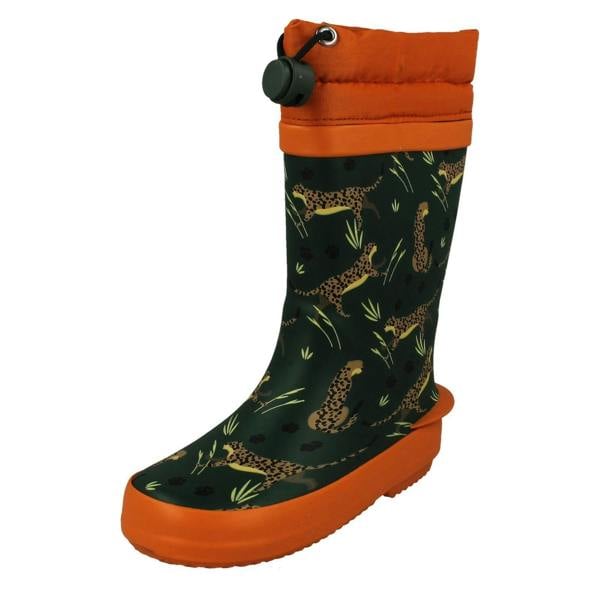 Clarks Childrens Clarks Creature Detailed Toggle Top Wellington Boots Tarri Race