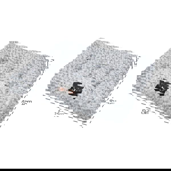 SKYLOS Small Dog Bed Soft Rose Velvet Non-Slip Pet Crate Keneel Mattress Mat