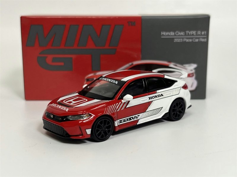 Mini GT Honda Civic Type R #1 2023 Pace Car Red 1:64 Mini GT MGT00686L