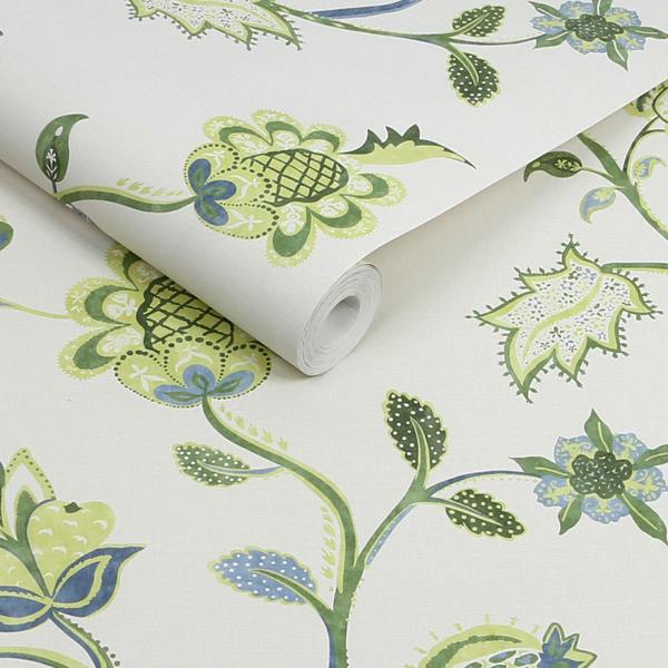 Joules Tree Of Life Floral Green Wallpaper