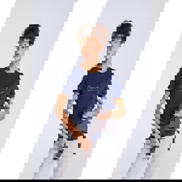 Animal Womens/Ladies Marina Logo Organic T-Shirt - Cobalt