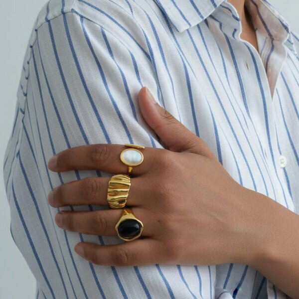 Uchi & Soto Enso Moonstone Wraparound Ring