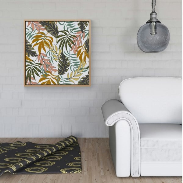 Warren Reed Tropical Leaves Framed Canvas