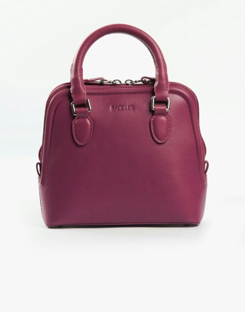 SADDLER KELLY Leather Zip Top Handbag  - Adjustable Strap, Phone Pocket, Crossbody or Handheld - RFID Protected