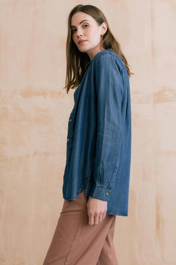 Lily & Me Willow Denim Shirt Blue