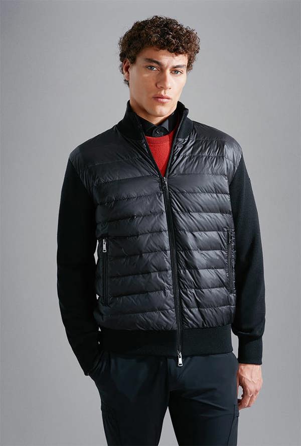 Paul & Shark Men's Hybrid Wool and Nylon Cardigan Jacket