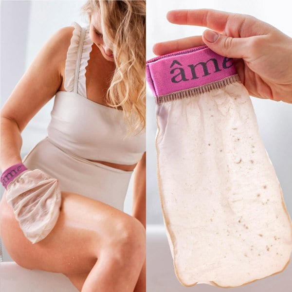 Âme Pure SO SILKY MITT - 100% Pure Silk Scrub & Exfoliating Peel Glove For Body