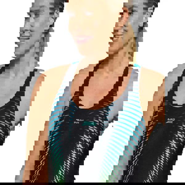 Zoggs Extender Powerback Swimsuit - Black/Mint