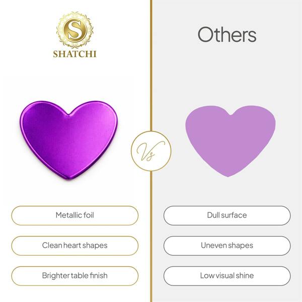 Purple Heart Confetti 14g Table Scatter for Birthday, Wedding and Celebration Decorations image 9