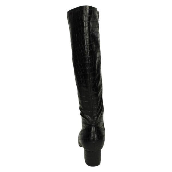 Spot On Ladies Spot On Extra Wide Fitting Knee High Boots F51131