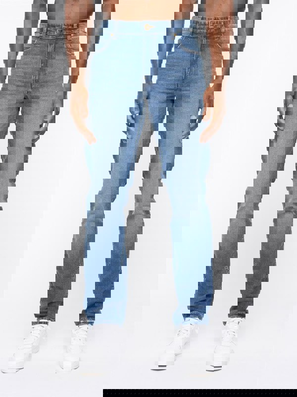 Crosshatch Chas Straight Fit Jeans Mid Wash