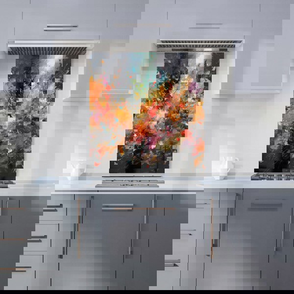 Warren Reed - Designer A Vibrant Abstract Painting Kitchen Splashback