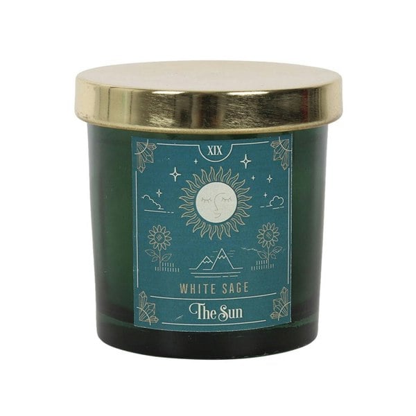 Something Different White Sage The Sun Scented Candle - Green/White/Metallic Gold