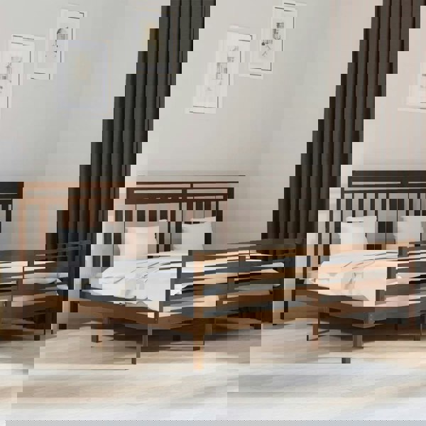 Berkfield Bed Frame Honey Brown Solid Wood 200x200 cm