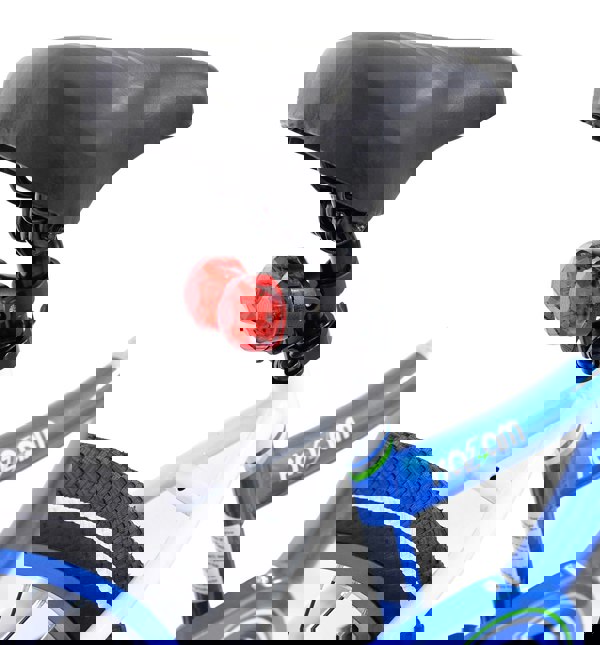 Close-up of Blue tag-along bike