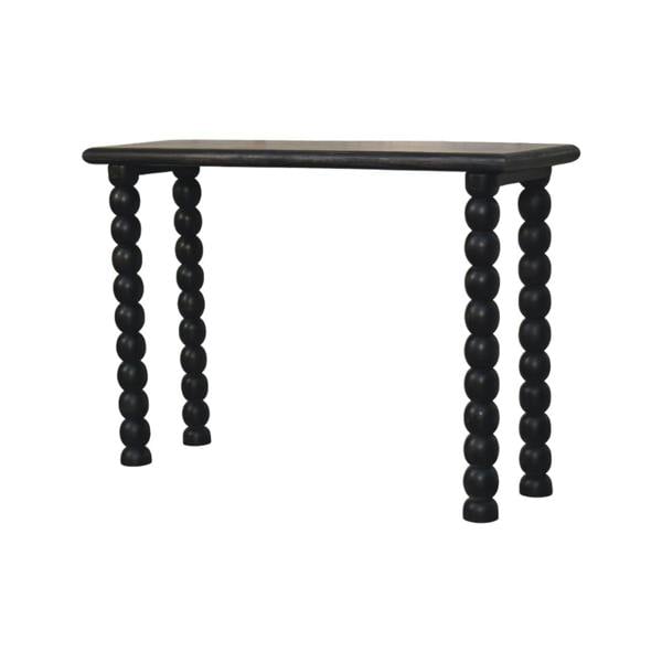 Artisan Furniture Solid Mango Wood Spindle Linear Console Dark brown