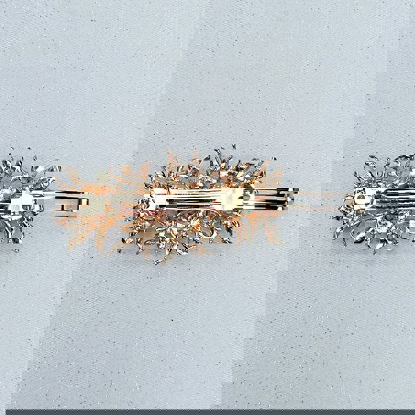 Crystal Hair Clip Large Rose Lilac Barrette