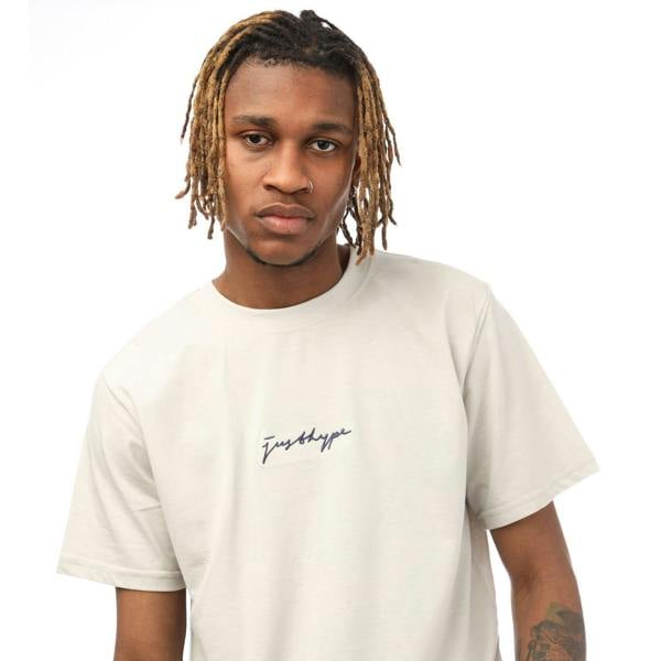 Hype Mens Signature Cotton Regular T-Shirt - Grey - 