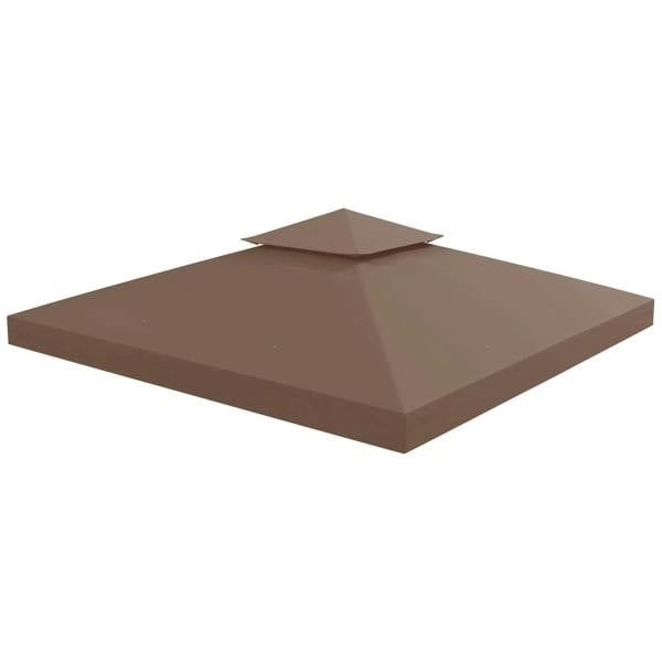Coffee double-tier gazebo canopy top replacement cover, 3x3 m.