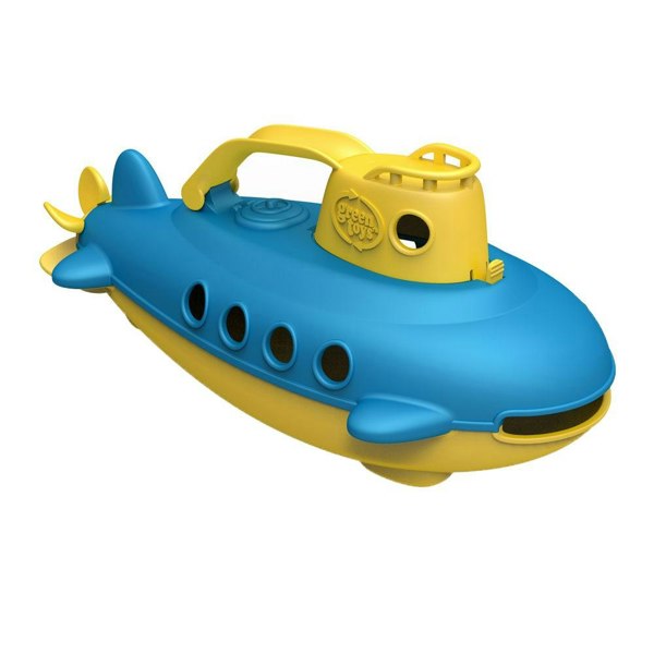 Green Toys Submarine With Yellow Handle - Made From 100% Recycled Plastic