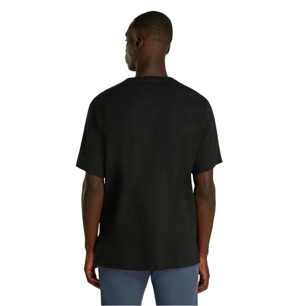 Tommy Hilfiger Mens Logo Regular Short-Sleeved T-Shirt - Black - 
