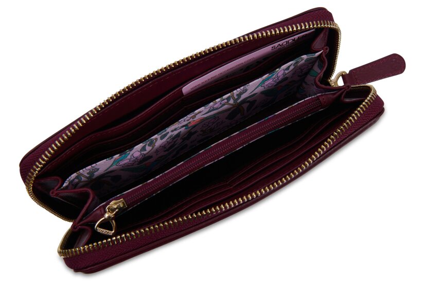 SADDLER "Beatrice" RFID Long Zipper Real Leather Purse (Gift Boxed)