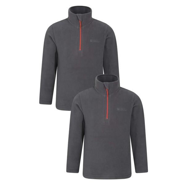 Mountain Warehouse Childrens/Kids Camber Fleece (Pack of 2) - Grey - 