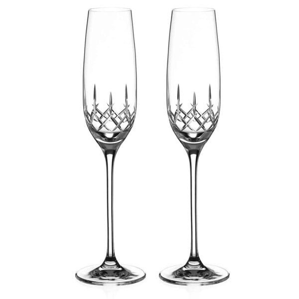 Diamante Classic Champagne Flutes - Set of 2