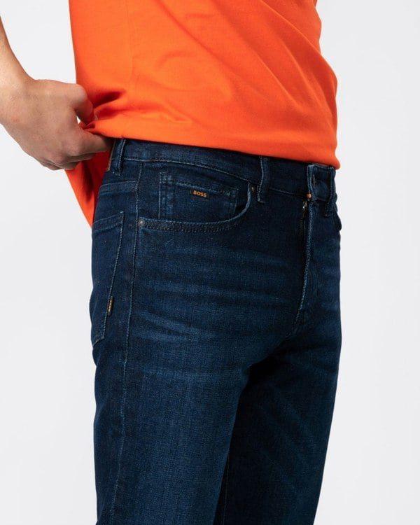 BOSS Orange BOSS Orange Re.Maine Regular Fit Jeans in Dark Blue Comfort-Stretch Denim NOS