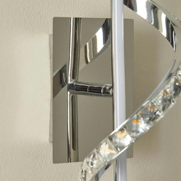 Pagazzi Lighting Hyde 1-Light Chrome And Crystal LED Wall Light