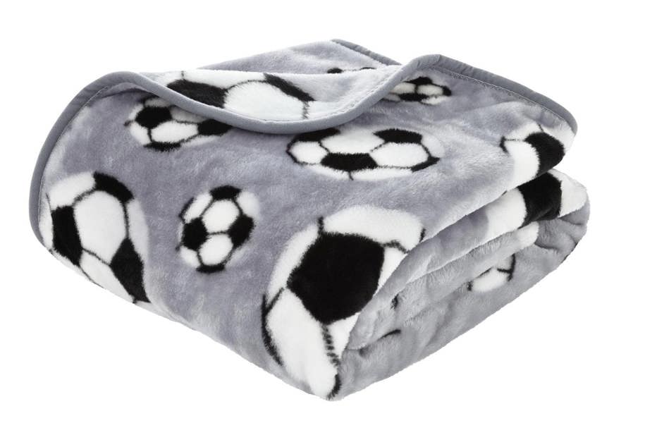 Football Throw Grey *NEW SIZE* 130x170cm
