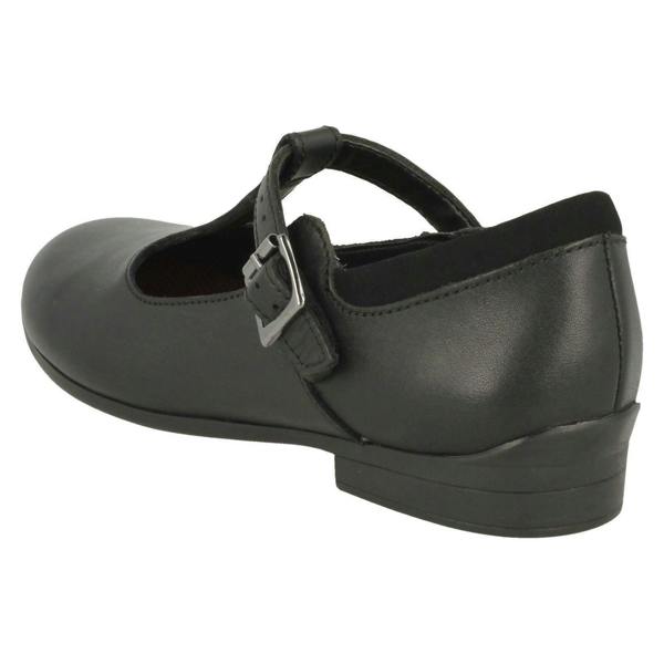 Clarks Girls Clarks T-Bar School Shoes Jamie Sky