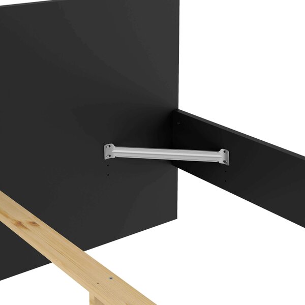 Wyld Haus Budapest 4ft6 Double Black Wooden Bed Frame