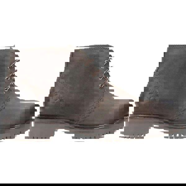 Cotswold Stroud Mens Leather Ankle Smart Country Lace Up Boots, close-up of a brown leather men's ankle boot with lace-up fastening and rugged sole for outdoor wear.