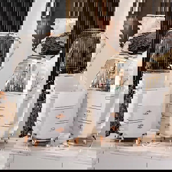 Makeup Storage Organiser Box | Large Capacity Dustproof Makeup Storage With Drawer