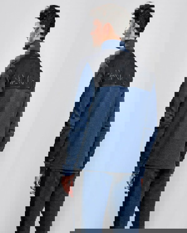 Calvin Klein Full Zip 2 Tone Sweatshirt - Navy