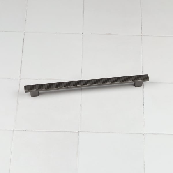 Handle & Home Anthracite Grey Ribbed Detailing Handles and Coordinating Knobs