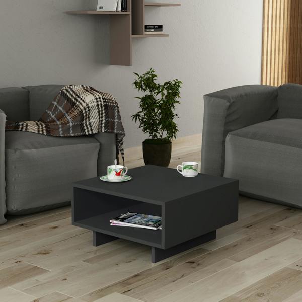 Decortie Hola Modern Coffee Table Multipurpose Storage Compartment 60x60x32 cm