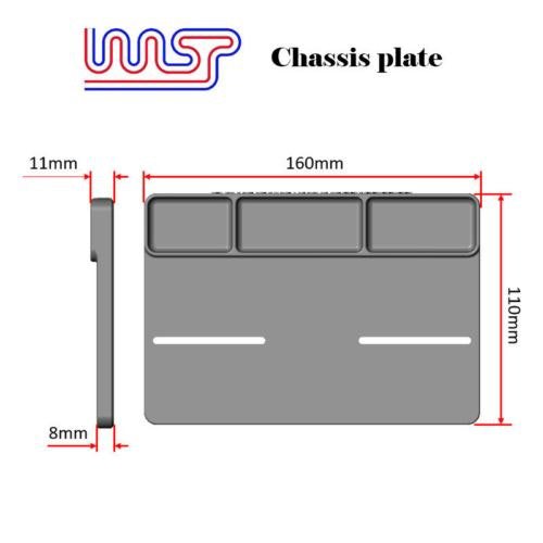 MCSlots Slot Car Chassis Set Up Plate 1:32 Scale New WASP