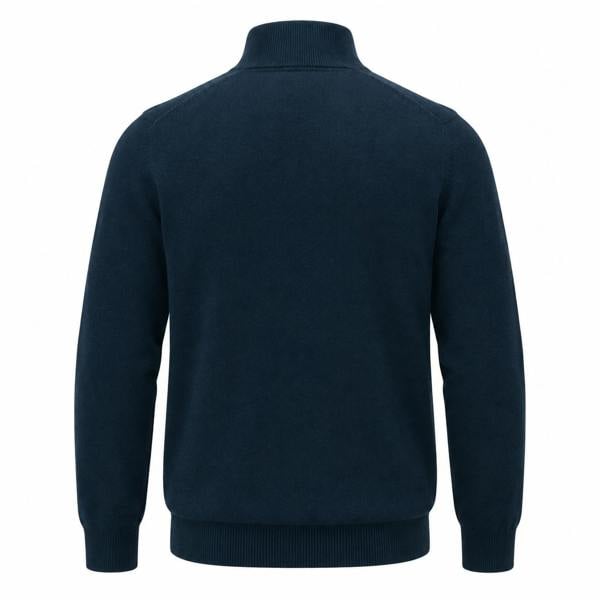 Lyle & Scott Cotton Merino Quarter Zip Jumper Dark Navy