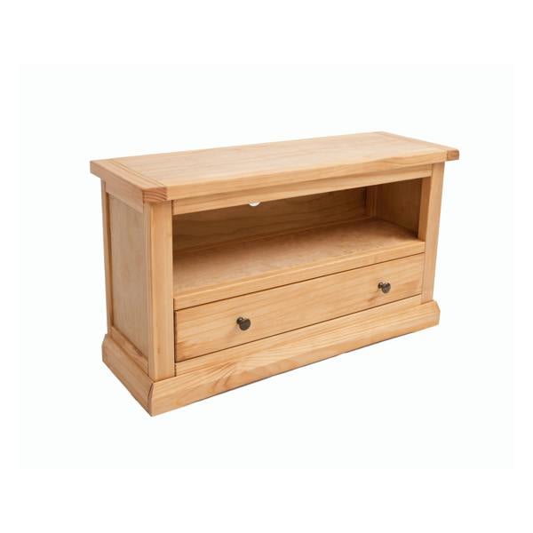 Cabinet Bits Lucca Waxed 1 Drawer TV Cabinet Brass Knob