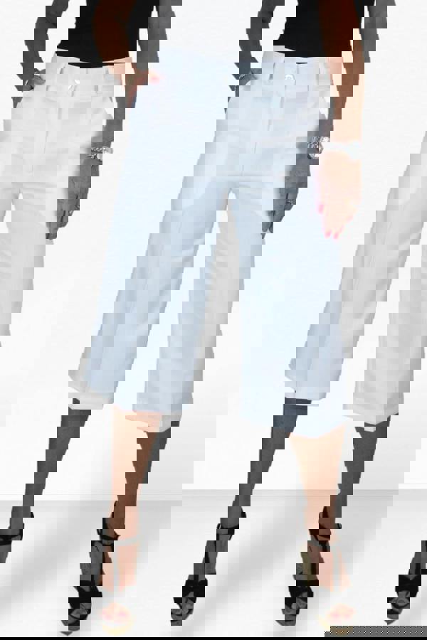 Paulo Due Women's Smart Cropped Leg Culotte Trouser