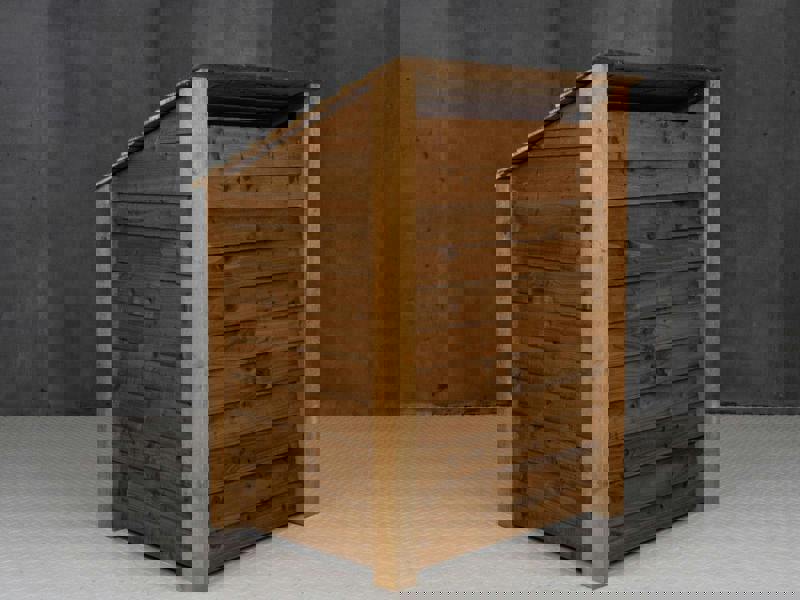 Arbor Garden Solutions Wooden Log Store with Shelf W-99cm, H-126cm Or 180cm, D-88cm - Brown Finish