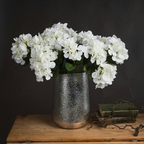 Wyld Haus Set of 3 Artificial Flowers White Hydrangea Bouquets