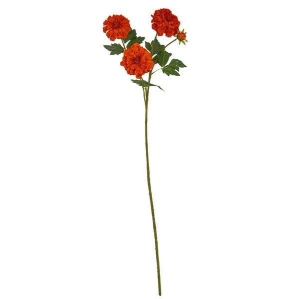 Wyld Haus Set of 3 Artificial Flowers Orange African Marigold Large Sprays