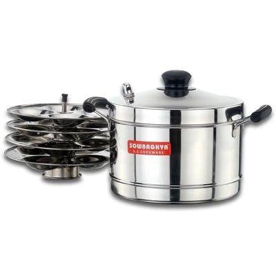 Sowbaghya Ultima IB Stainless Steel Idly Cooker (4 plates)