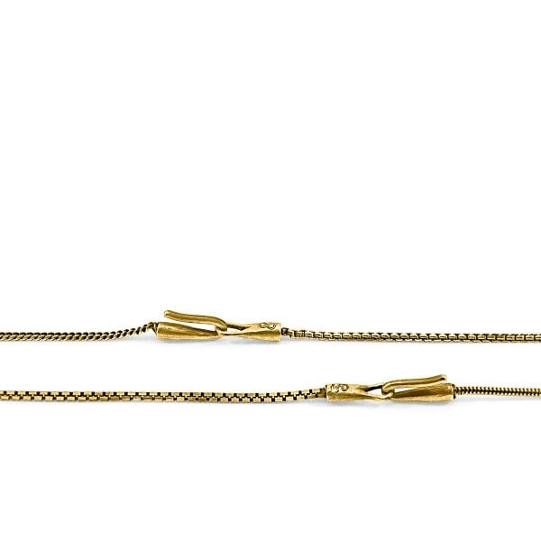 Anchor & Crew Crossjack Sail 9ct Yellow Gold Chain SKINNY Bracelet