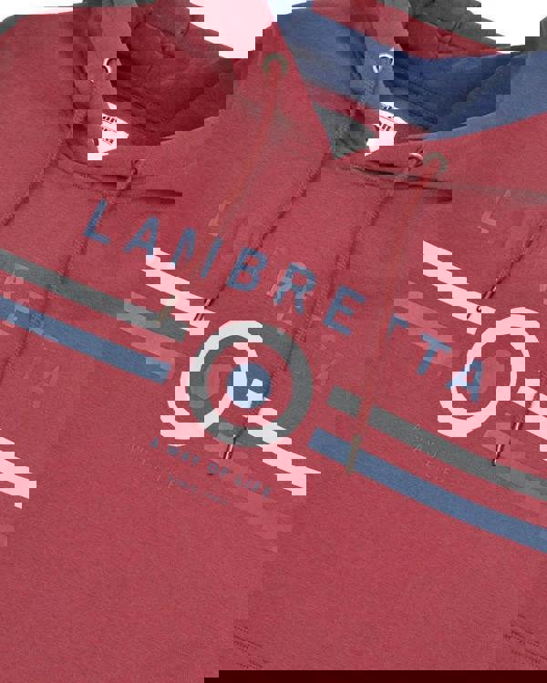 Lambretta Mens Contrast Pull Over Classic Target Hooded Hoodie