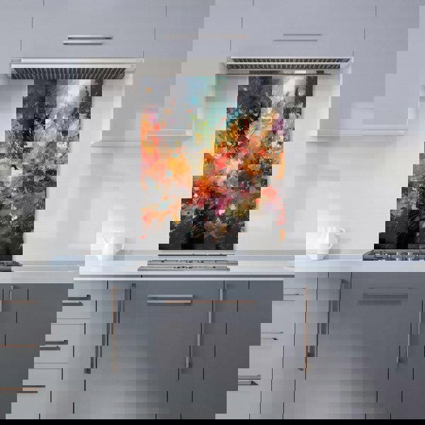Warren Reed - Designer A Vibrant Abstract Painting Kitchen Splashback