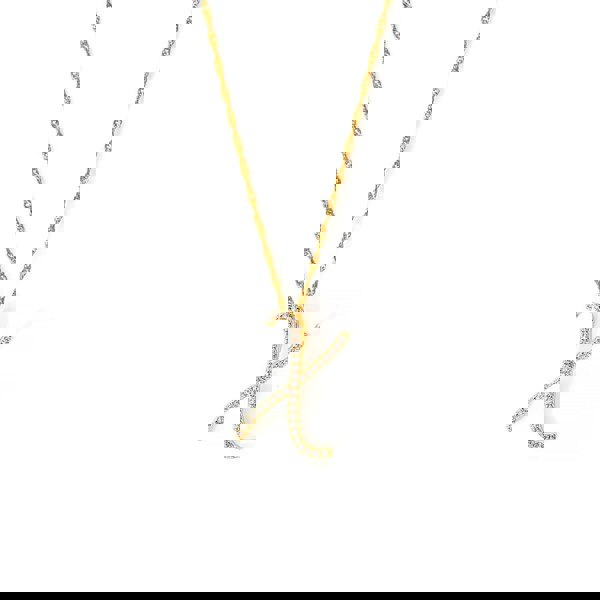 Say It With Luxe CZ Initial Necklace - Yellow Gold Plated